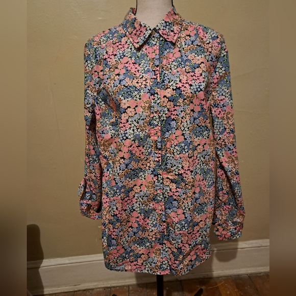 Charter Club shirt shop size 12. Relaxed fit. Roll up button sleeve - Picture 9 of 9